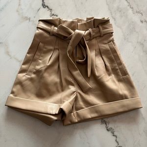 Bardot belle paperbag shorts in beige